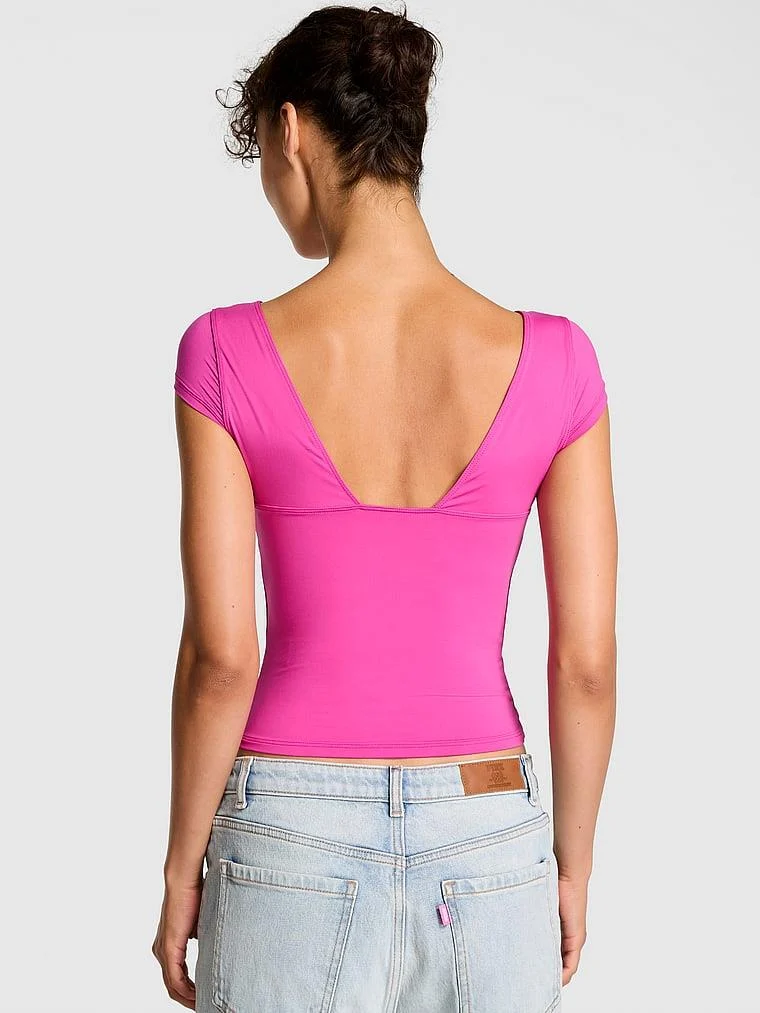 Pink Base Esnek Bustiyer arka görünüm