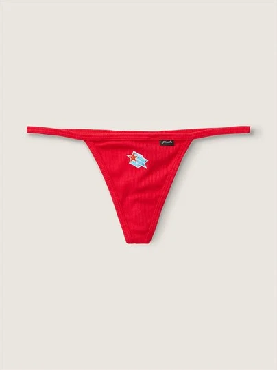 Pink Pamuklu V String Kulot ön görünüm