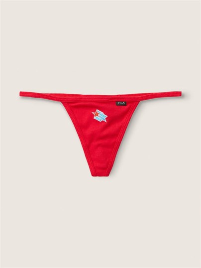 Pink Pamuklu V String Kulot