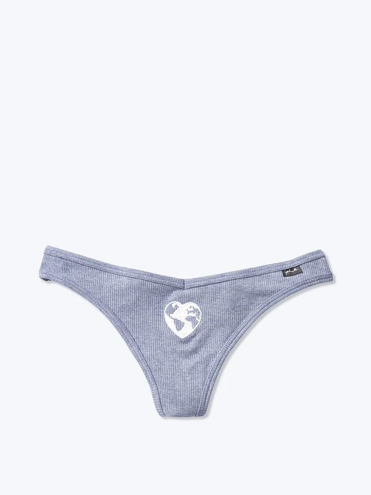 Pink Pamuk Tanga Kulot arka görünüm