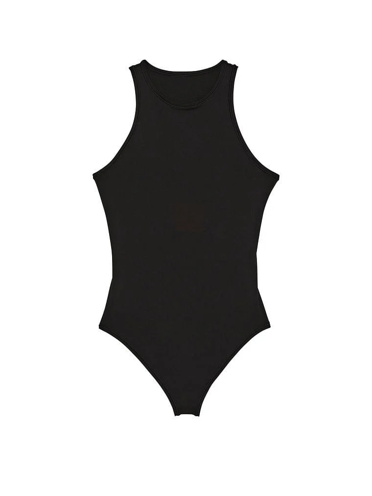 Pink Base Dik Yaka Esnek Bodysuit arka görünüm