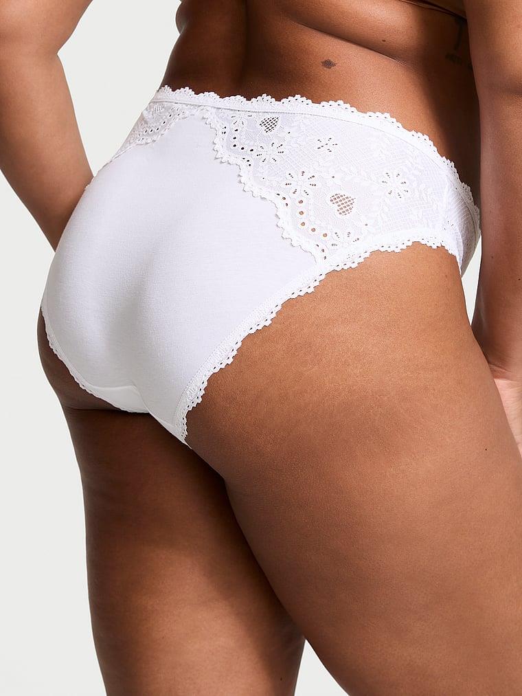 Kalp Biyeli Pamuklu Bikini Kulot arka görünümü