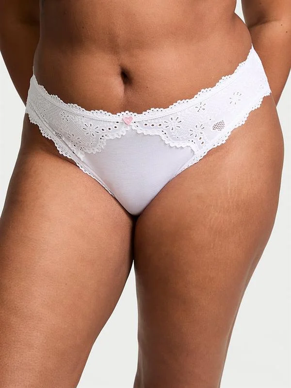 Kalp Biyeli Pamuklu Bikini Kulot ön görünüm
