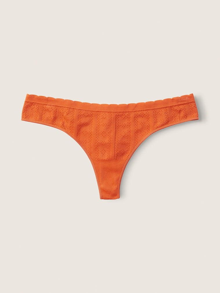 Pink Seamless Tanga Kulot arka görünümü
