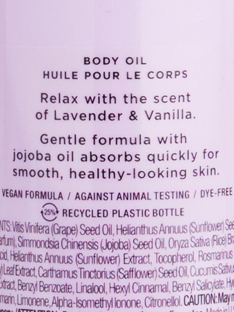 Lavender Vanilla Vücut Yagi arka görünümü