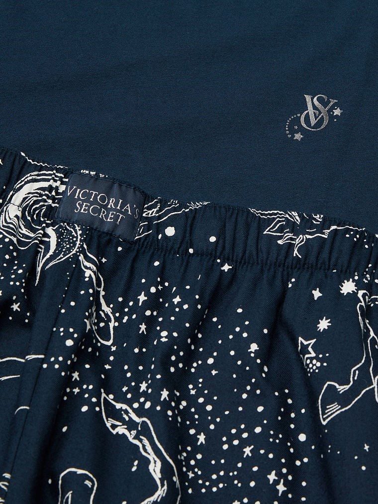 Flannel Tisort Jogger Tee Jama Takimi arka görünümü