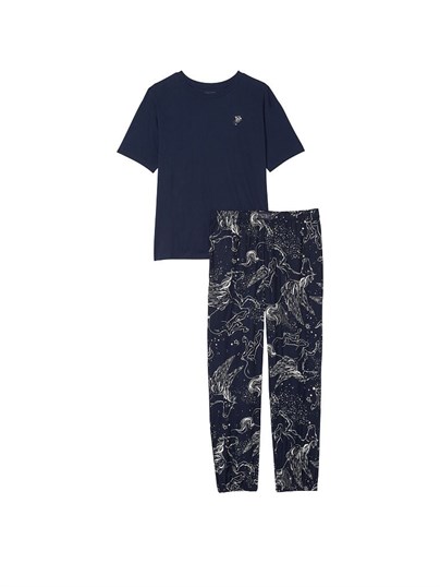 Flannel Tisort Jogger Tee Jama Takimi