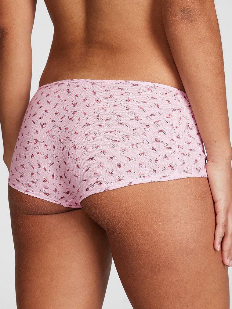 Pink Pamuklu Boyshort Kulot arka görünümü