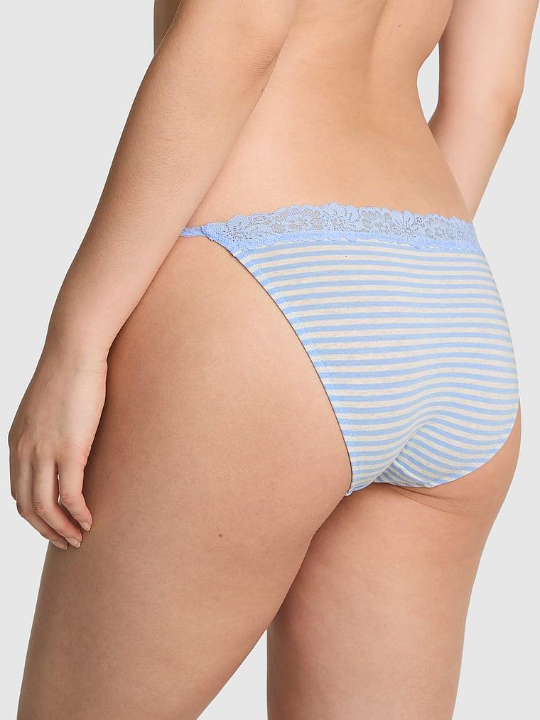 Pink Dantelli Pamuklu Bikini Kulot arka görünümü