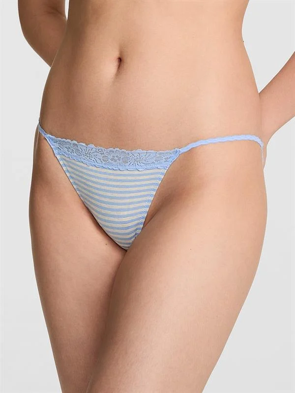 Pink Dantelli Pamuklu Bikini Kulot
