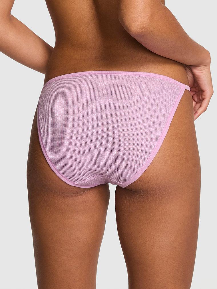 Pink Pamuklu String Bikini Kulot arka görünümü