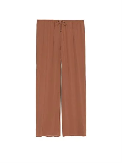 Transparan Crinkle Genis Paca Pantolon ön görünüm