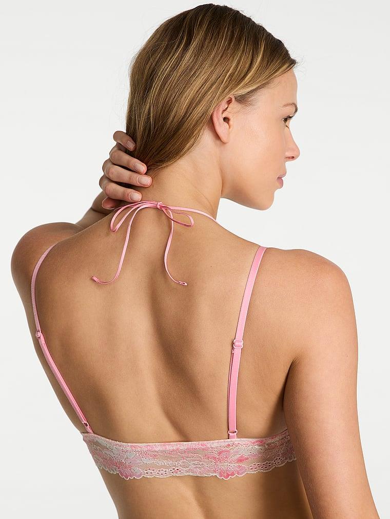 Pink Wink Dantelli Halter Ucgen Bralet arka görünümü