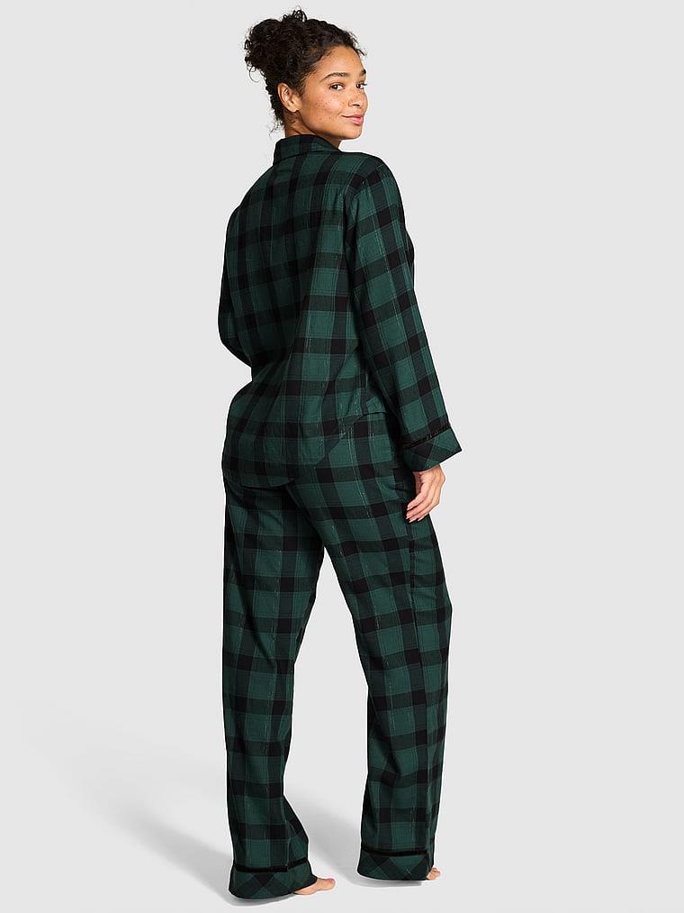 Pink Flanel Uzun Pijama Takimi arka görünümü