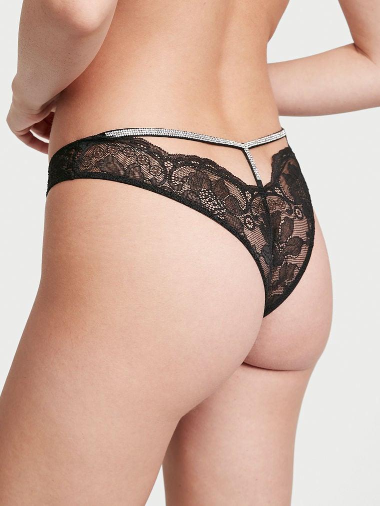 Işıltılı Brazilian Cut Out Kulot arka görünümü