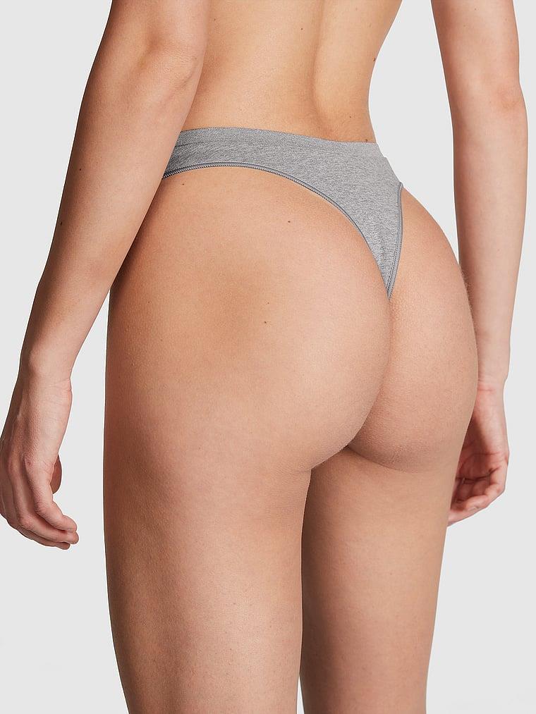 Pink Seamless Derin Bacak Kesim Tanga arka görünümü