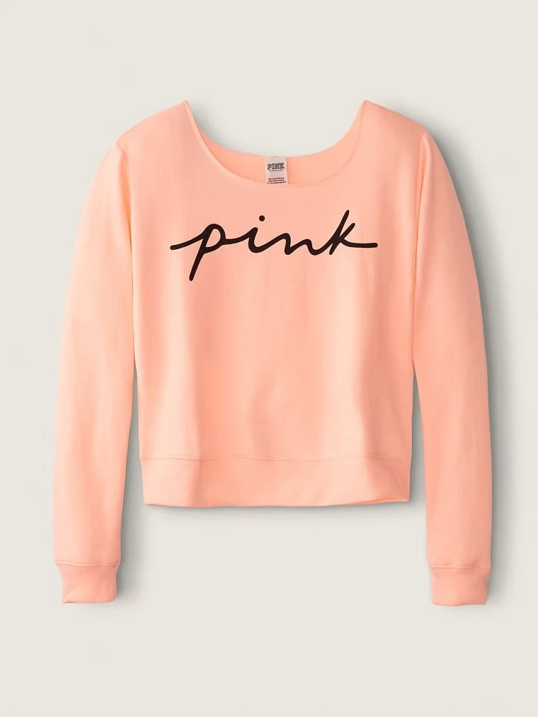 Pink Everyday Lounge Acik Bisiklet Yaka arka görünüm