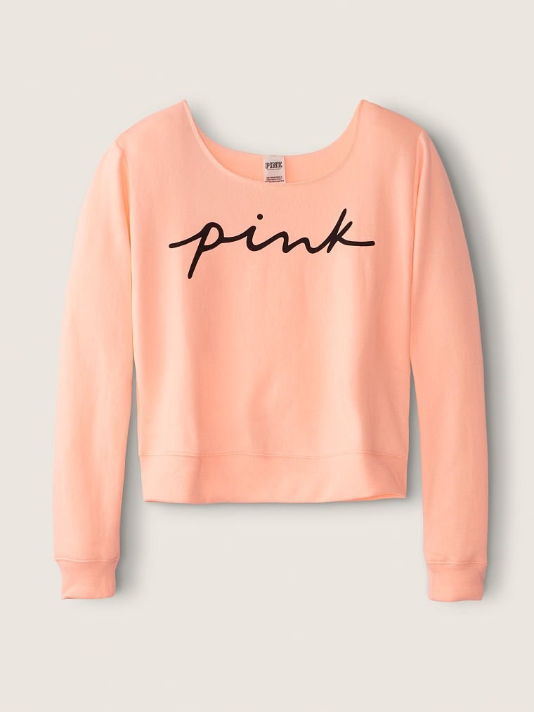 Pink Everyday Lounge Acik Bisiklet Yaka arka görünümü