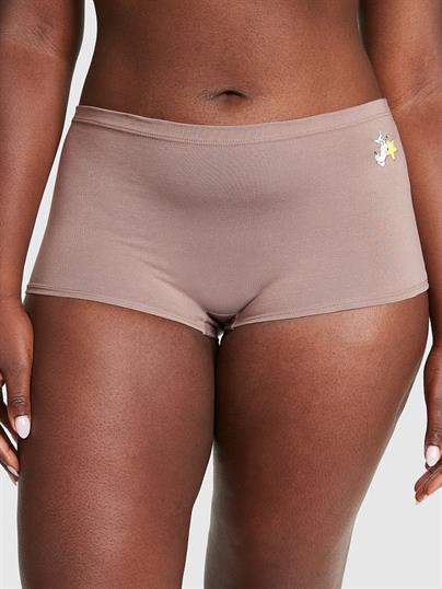 Pink Pamuklu Boyshort Kulot