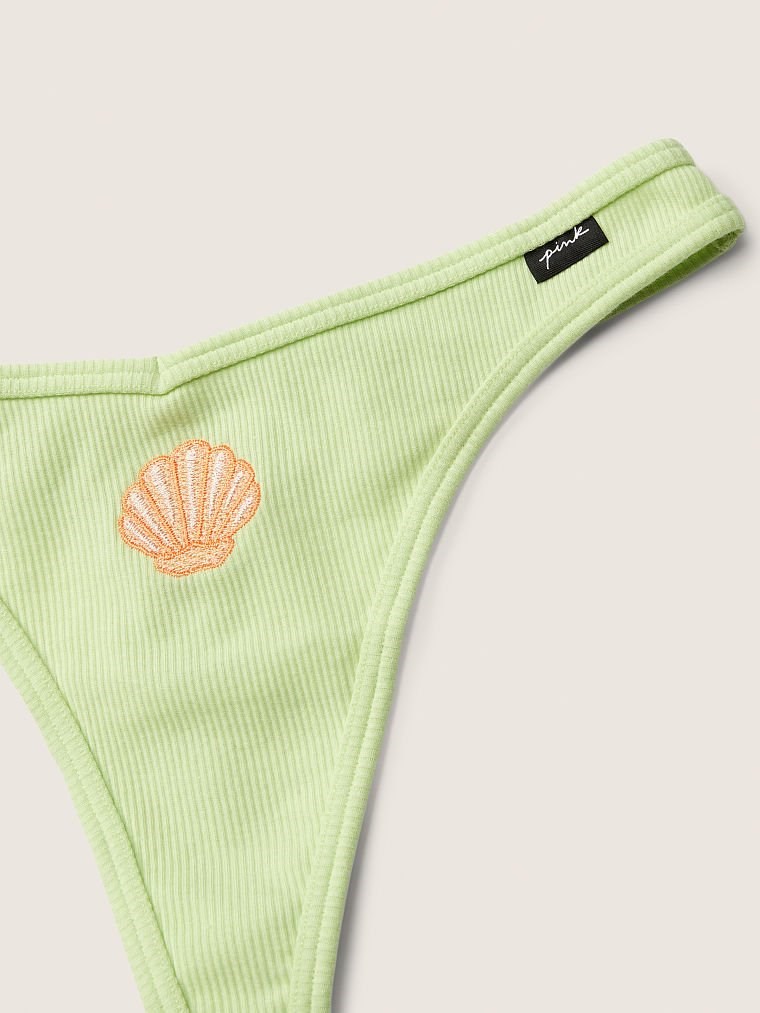 Pink Pamuk Tanga Kulot arka görünümü