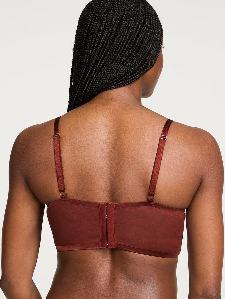 Tul Detayli Desteksiz Modern Bralet arka görünüm