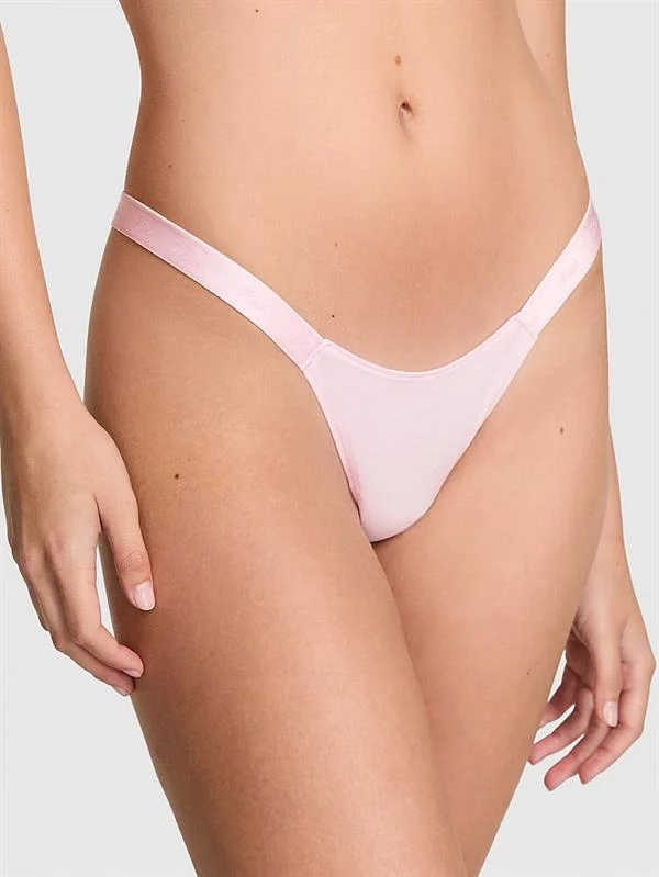 Pink Logo Detayli Pamuklu Mikro Tanga ön görünüm