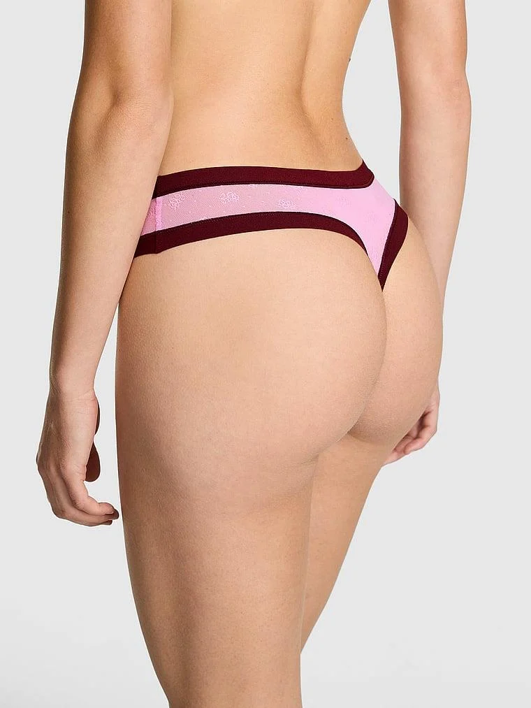 Pink Lazer Kesim Tanga arka görünüm