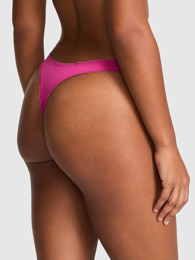 Pink Pamuklu Tanga arka görünümü