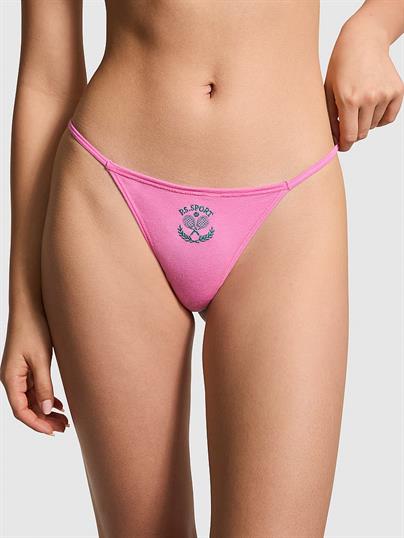 Pink Pamuklu V String Kulot ön görünüm