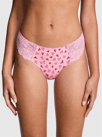 Pink Lazer Kesim Tanga ön görünüm
