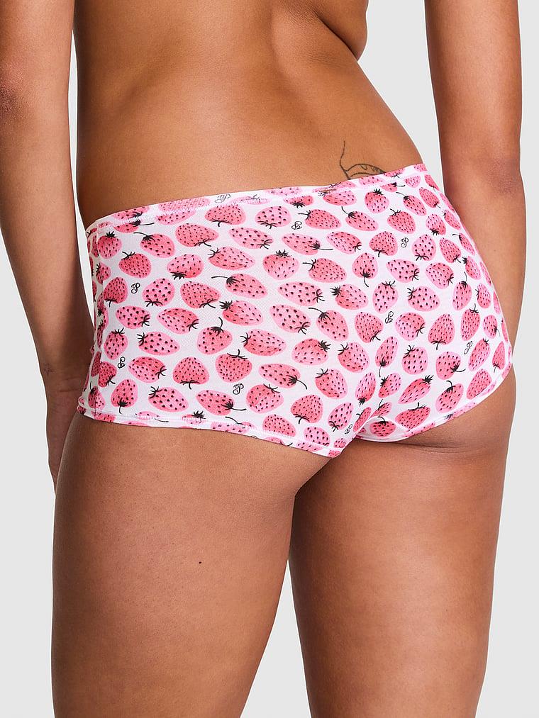 Pink Logolu Pamuklu Boyshort Kulot arka görünüm