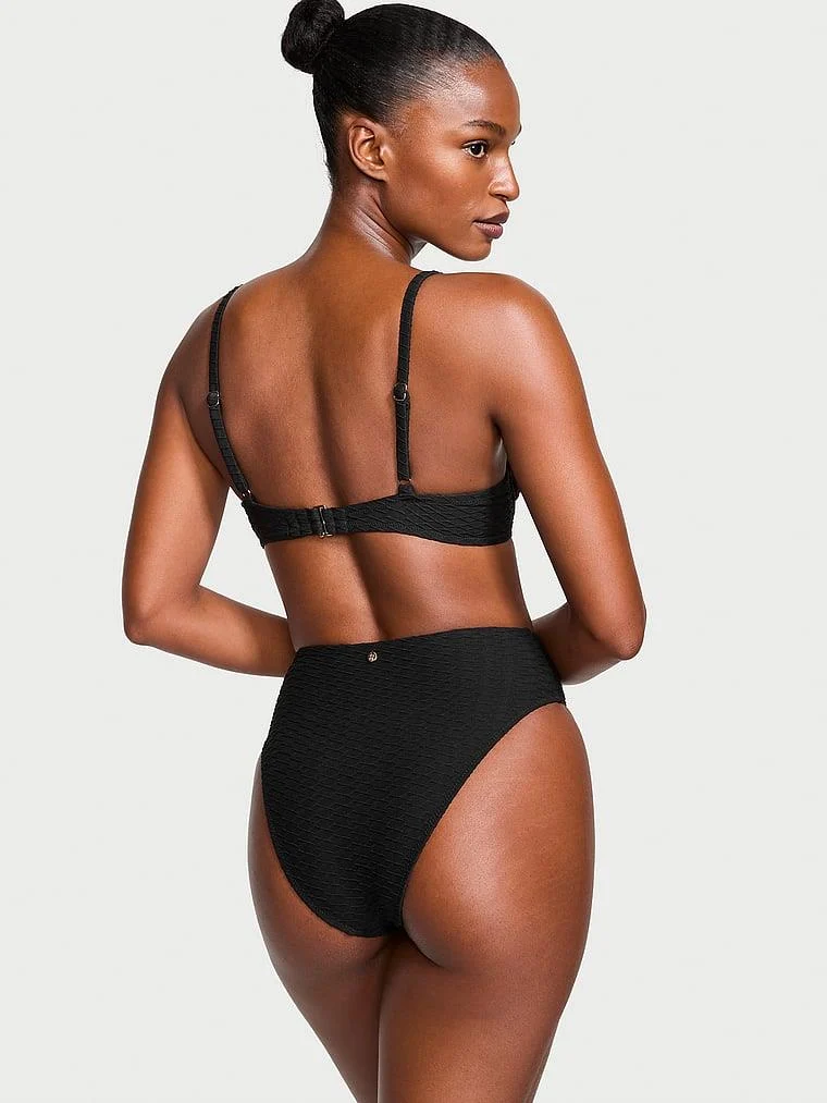 Yüksek Bel Twist Cheeky Bikini Alti arka görünüm