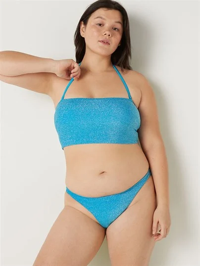 Victorias S Secret Pink Işıltılı Askisiz Bikini Ustu