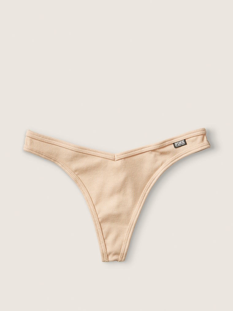 Pink Pamuk Tanga Kulot arka görünümü