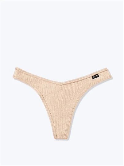 Pink Pamuk Tanga Kulot ön görünüm