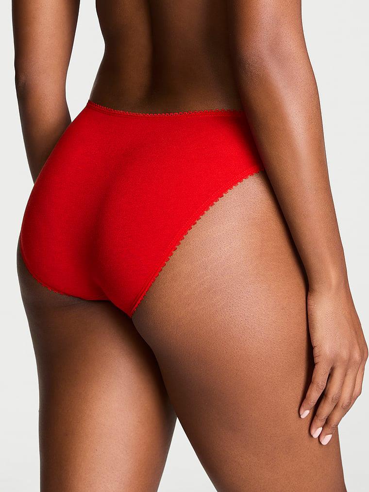 Tul Pamuklu Puantiyeli Bikini Kulot arka görünümü