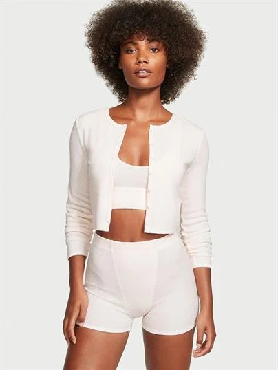 Glow Waffle Uc Parcali Kısa Pijama Takimi ön görünüm