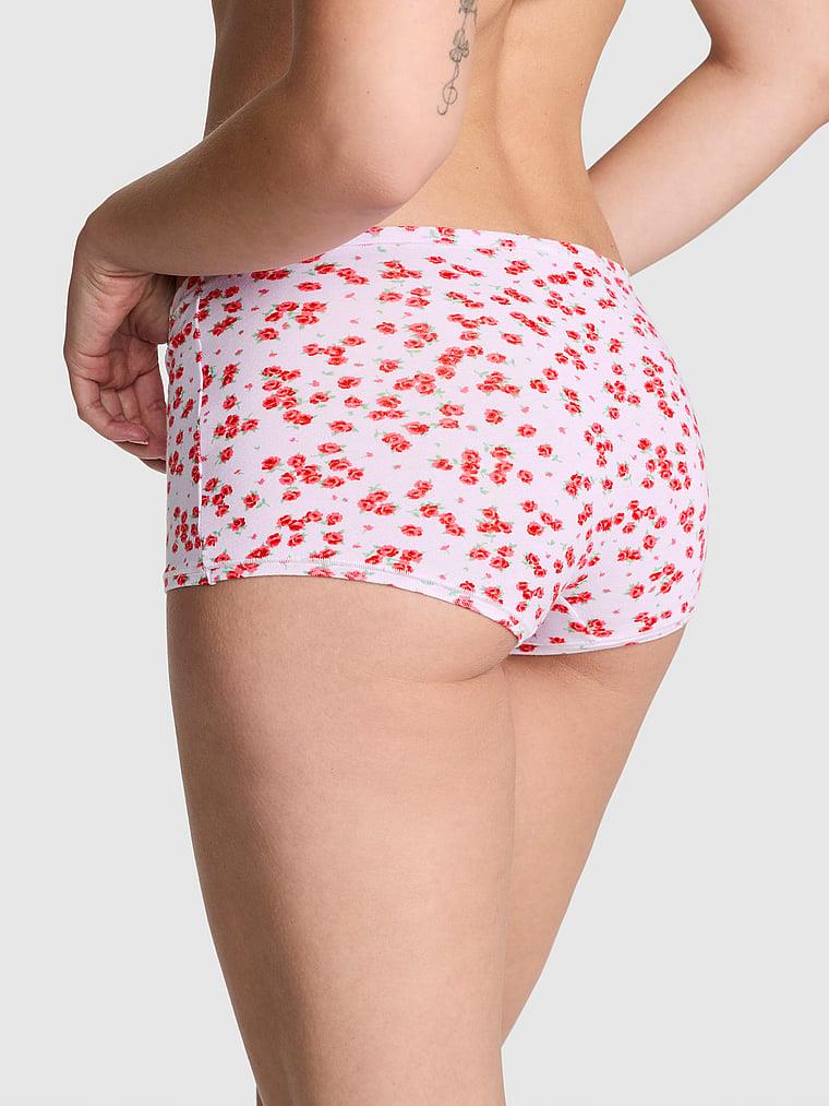 Pink Logolu Pamuklu Boyshort Kulot arka görünümü