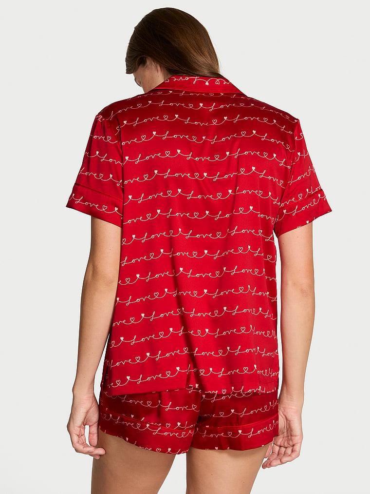 Saten Kısa Pijama Takimi arka görünümü