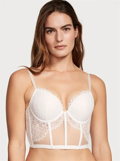 Dantelli Push Up Korse Bustiyer ön görünüm