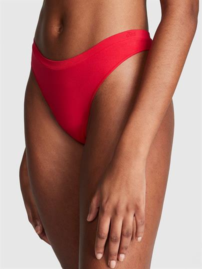 Pink Seamless Yüksek Bel Tanga Kulot