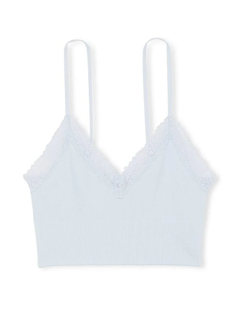 Pink Seamless Ribanali Desteksiz Bralet arka görünüm