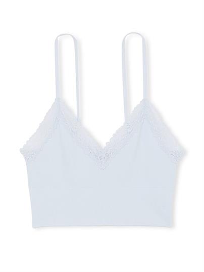 Pink Seamless Ribanali Desteksiz Bralet