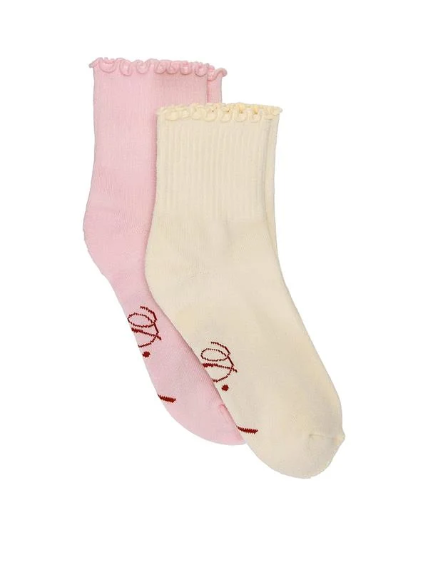 Pink 2li Paket Kısa Corap