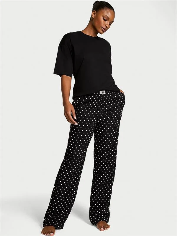 Kısa Kollu Tisort Flannel Pijama Takim