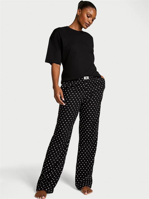 Kısa Kollu Tisort Flannel Pijama Takim