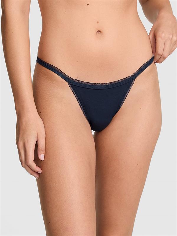 Pink Pamuklu String Bikini Kulot