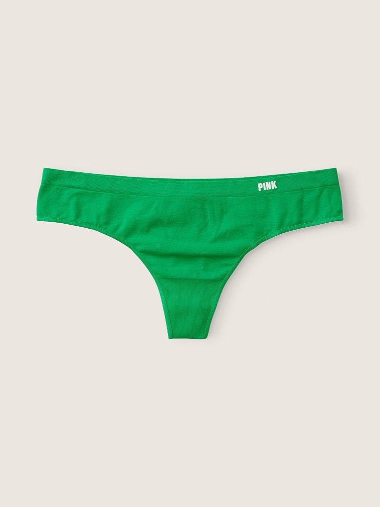 Pink Seamless Tanga Kulot arka görünümü