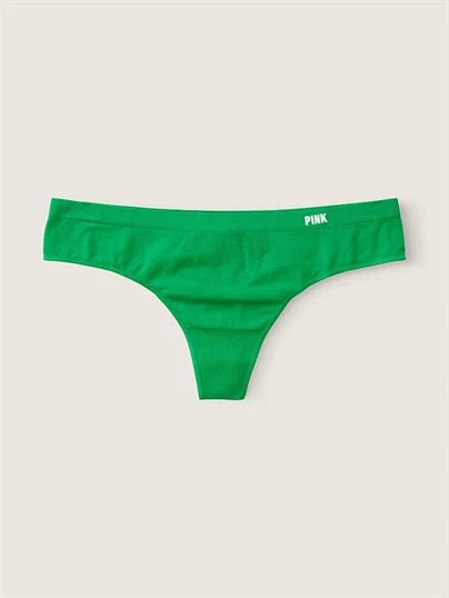 Pink Seamless Tanga Kulot ön görünüm