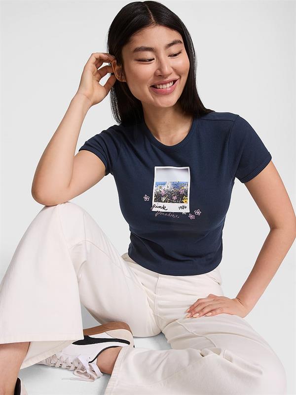 Pink Retro Cotton Tee